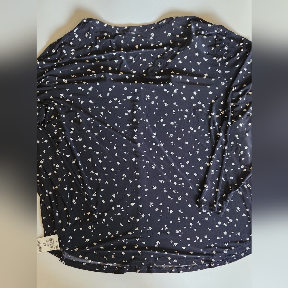 SOLD! INC Women's 3X Riley Ditsy Floral Pullover Long Sleeve - Picture 5 of 14